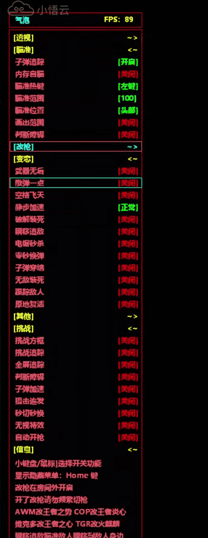 CF气泡V5.12自瞄追踪挑战变态辅助破解版