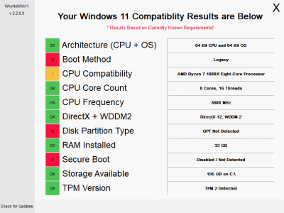 WhyNotWin11(Windows11体检工具) v2.5.0.0免费版